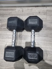 Crane 16kg Cast Iron Dumbbells