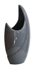 Kelly Hoppen Vase Abstract Contemporary Modern Grey Crescent 36cm Tall