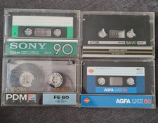 4x Blank Cassette Tape TDK AGFA PDM SONY Used