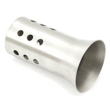 Rear Lextek Fitment Universal 51mm Exhaust Baffle Slip-On Stainless Steel Unit