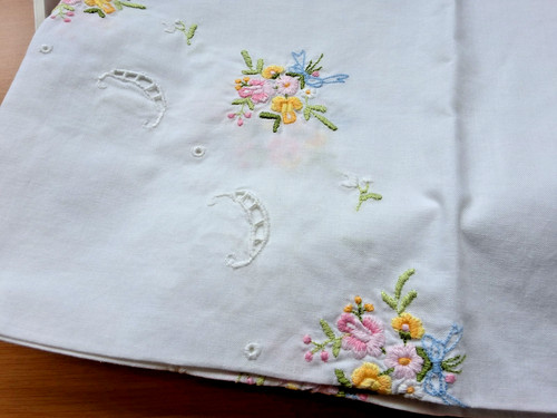 Hand embroidered tablecloth