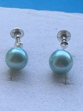 Vintage Silver  Blue Pearl