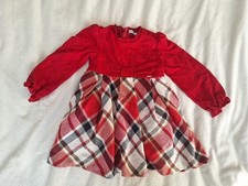 Red Tartan Long Sleeved Lined Dress Mayoral Size 24 Months