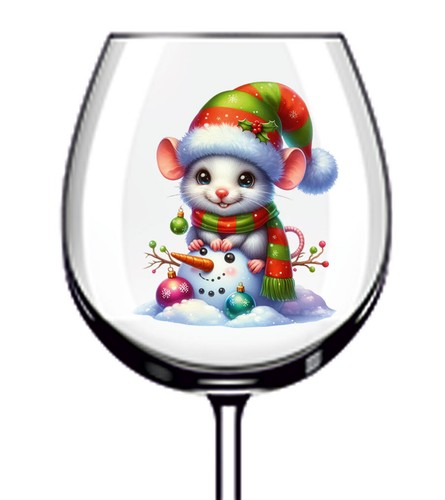 12x colorful christmas rat - christmas,