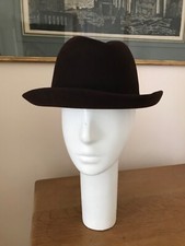 Herbert Johnson Bond St London Brown Trilby Hat 7 1/4 (59)