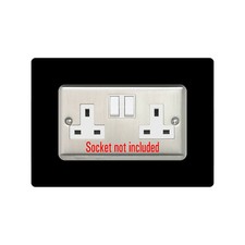 Double socket surround acrylic - double,