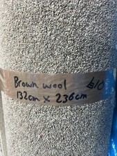 Carpet offcut brown wool 132cm