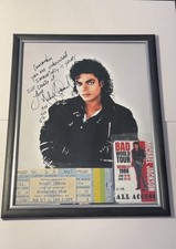 Michael Jackson Signed Framed