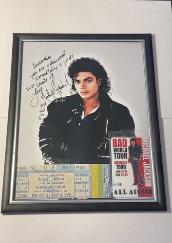 Michael jackson signed framed - jackson,