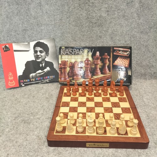Kasparov foldaway wooden chess - kasparov,