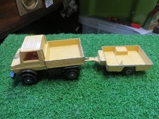 VINTAGE MATCHBOX SUPER KINGS MERCEDES BENZ UNIMOG & TRAILER CREAM K-30 UK