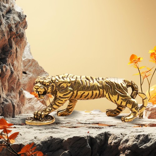 Brass tiger props home - tiger,