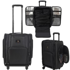 Large Foldable Hairdressing Make up Beauty Trolley Case Waterproof Bag w/ Wheels