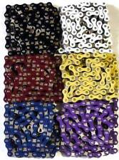 Old school BMX chain - 6 colours, Black, Red, Yellow, White, Blue & Purple, New