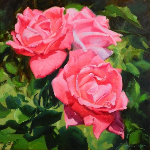 Roses original oil painting - roses,