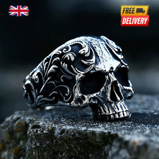 Fashion gothic skull - gothic, ring