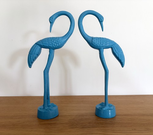 Set tall metal flamingo - tall,