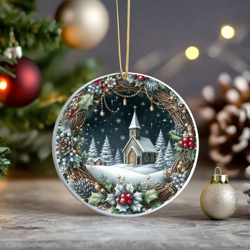 Ceramic decoration snowy - ceramic, decoration-