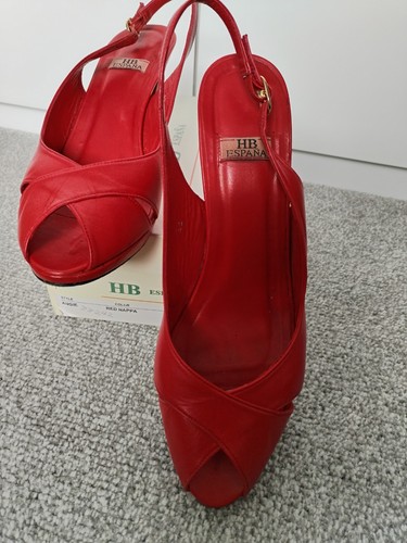 Women red pure leather - red,
