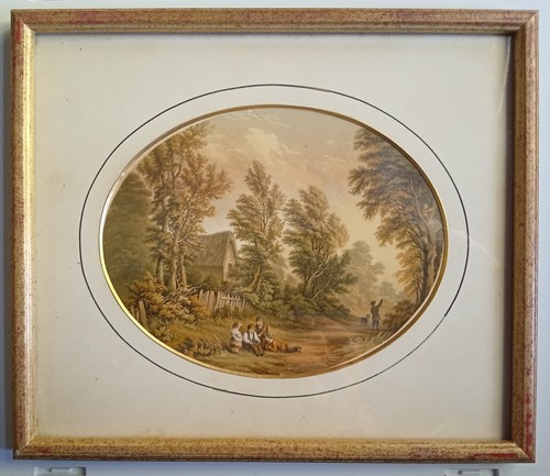 Antique blond oval baxter - antique,