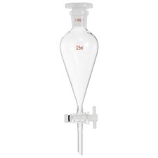 125ml Separating Funnel, Borosilicate Glass Separatory Funnel with 24/29 Joints