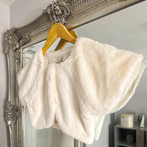Monsoon girls ivory faux fur - girls,