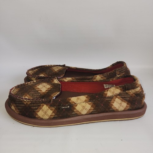Sanuk plaid corderoy - slip, on