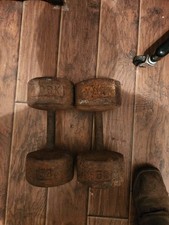 Vintage Set of York Dumbbells