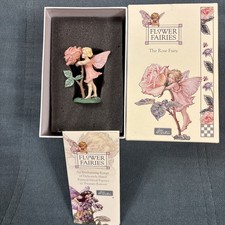 W.BRITAIN METAL FLOWER FAIRIES THE ROSE FAIRY BOXED-CICELY MARY BARKER