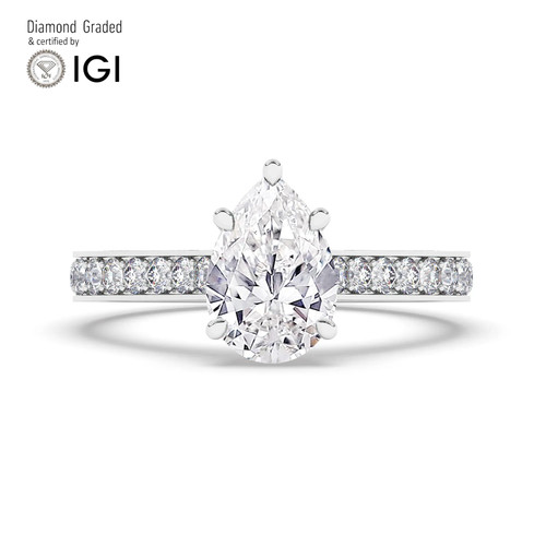 Pear diamond engagement ring - engagement,
