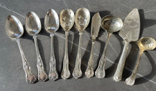9 x Vintage Silver Plated
