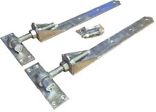 Gate Hinges Adjustable Hook & Band Hinges Black/Galv - Gates, Shed Doors