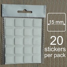 15 mm 5/8" Clear Square Stickers Dots Epoxy Domes Gel Resin Adhesive Craft DIY