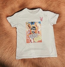 Graphic Tee Vintage Pink Playboy Embroidered Logo – Size M