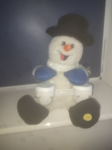 Gemmy snowman vintage bongo - vintage,