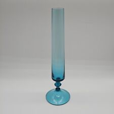 Large Blue Glass Tapered Vase 29.5cm Tall