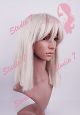 studio7-uk Blonde Auburn Wavy Curly Straight Medium Length Synthetic Full Wig 