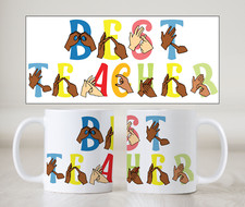 Best Teacher Sign language mug