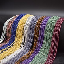 2mm Round FACETED Beads - 14" Strand, for Jewellery Making, DIY