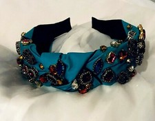 Blue jewel headband Alice band Gem  Crown Zara Star  Wedding
