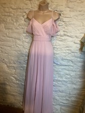 BNWOT Pink Cold Shoulder Bridesmaid Party Evening Dress  BallGown  size 18
