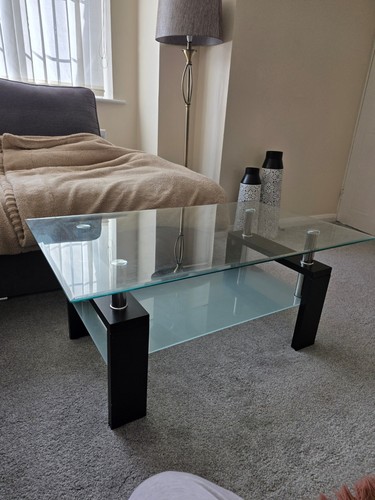 Glass coffee table - glass,