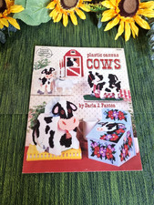 Plastic canvas cows - canvas,
