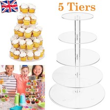 5 Tiers Clear Acrylic Round