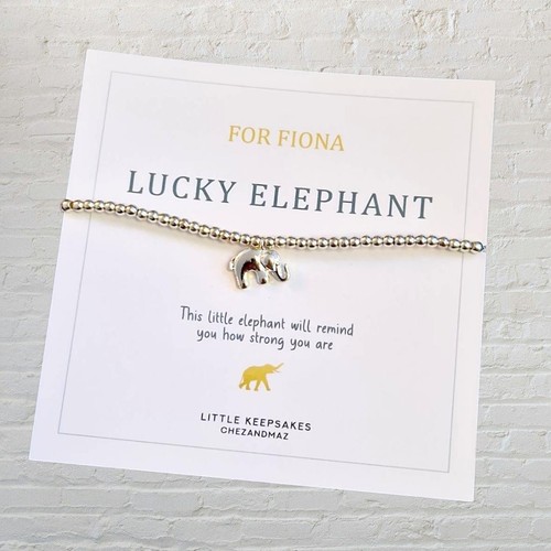 Lucky elephant silver plated - lucky,