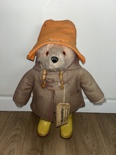 Vintage Early 1970s Gabrielle Designs Paddington Bear with Yellow Dunlop Boots 