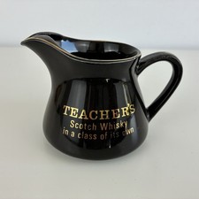 TEACHER'S Scotch Whisky Wade GOLD & BLACK  Water Jug Small 7cm Vintage