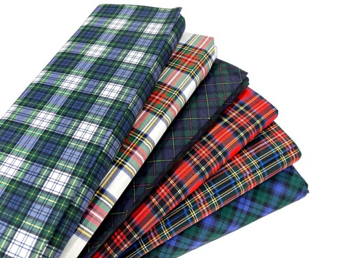Tartan fabric christmas - fabric, plaid