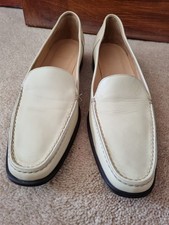 Bally Womens Cream Leather