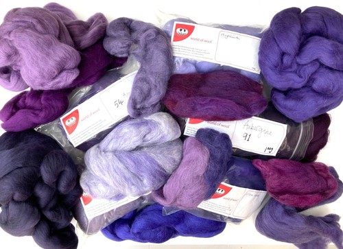 Dyed merino wool tops - , in